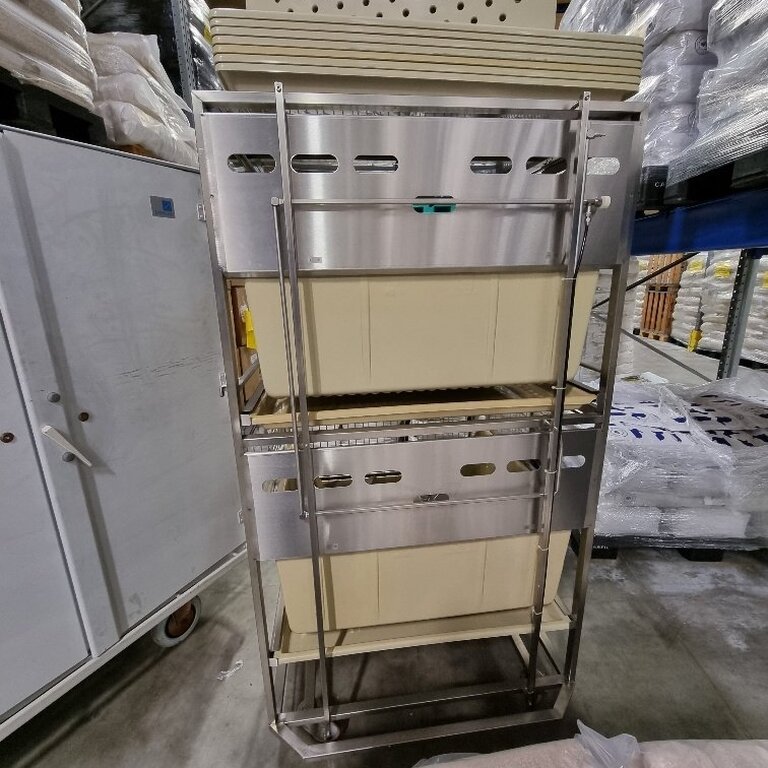 Rack with Rabbit Cages