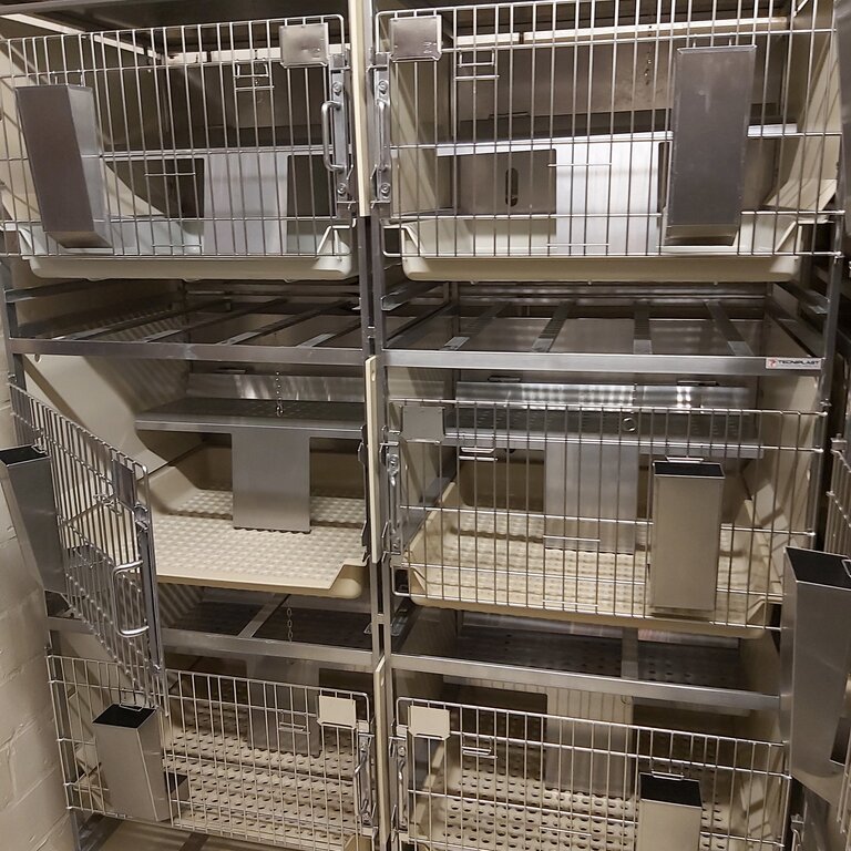 Cages à lapins Tecniplast - Double - 3 niveaux - < 5 kg